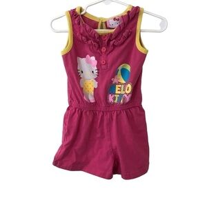 3/$15 Sanrio hello kitty toddler girl pink romper 3T